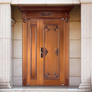 Elegante Turquía blindado <span class=keywords><strong>Precio</strong></span> de <span class=keywords><strong>puerta</strong></span> de seguridad de acero puertas de madera de diseño - Product Image 2