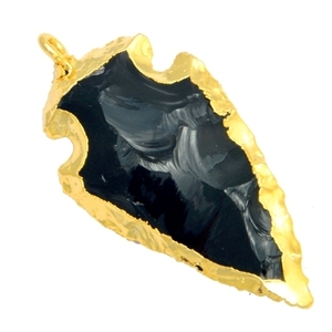Pendentif pointe de flèche en pierre d'agate oxydée en alliage pour enfants bijoux de mode avec placage oxydé - Product Image 2