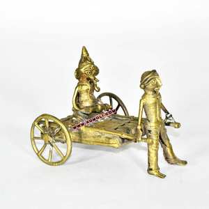 รูปปั้น dhokra Ganesha ที่ทำด้วยมือของชาวอินเดียหล่อระฆังขี้ผึ้งหายสำหรับตกแต่งบ้านของสะสมหรือเป็นของขวัญ - Product Image 6