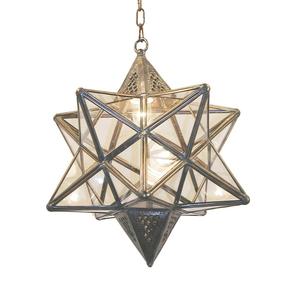 Ornement suspendu d'étoile de Noël en métal et verre fait à la main pour la décoration de la maison sur des bougeoirs lanternes pots de bougie - Product Image 3