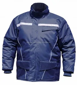 Offre Spéciale unisexe isolé veste 100% Nylon extrême froid stockage vêtements de travail pour la livraison de nourriture polyester matériel stockage à froid
