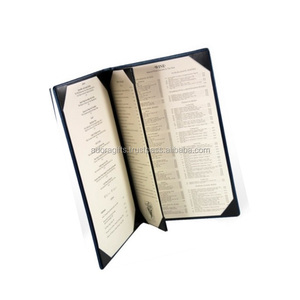 Couverture en cuir de menu de réception de mariage à mettre sur la table de dîner - Product Image 1