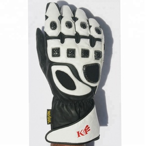 Guantes de motocicleta de cuero genuino, alta calidad, nuevos, EE. UU. - Product Image 1