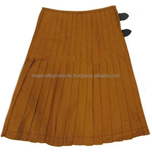 New Scottish Kilt High Quality Customized Semi Dress Different Colors 100% Genuine Leather Women's Skirts - Product Image 5