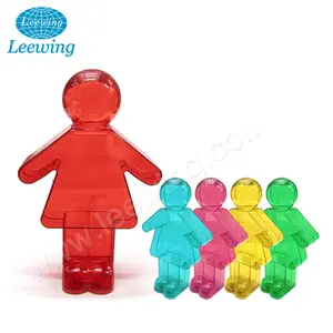 Plastic Female Shaped Money Saving Box Transparent Girl Coin Bank