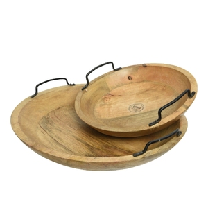 Mango Wood Round <b>Tray</b> <b>Large</b> 39cm - Product Image 1