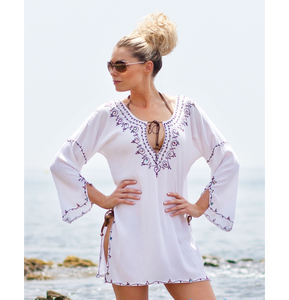 ชุดเดรสปาร์ตี้ชายหาดของผู้หญิง,เดรสผ้าเรยอนมัดย้อมชุดปาร์ตี้ชายหาด - Product Image 1