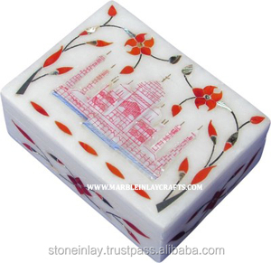 Coffret cadeau en marbre Design Taj Mahal - Product Image 1