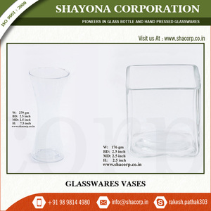 Vase en verre transparent et épais, Vase à verre pour fleurs, large, vente en gros - Product Image 3