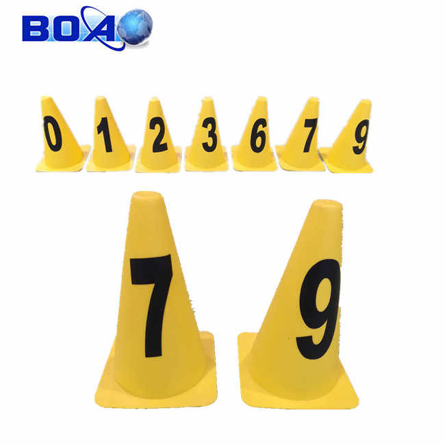 Cyrico Plastic Training Traffic Cones, 9 Inch Sports Orange Cones Agility Field Marker Cones For