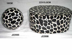 กล่องเรซินรูปแบบขาวดำทันสมัยมีให้เลือกทุกขนาดกล่องเครื่องประดับหัตถกรรมศิลปะอินเดียกล่องเครื่องประดับของขวัญผู้หญิงและเด็กผู้หญิง - Product Image 2