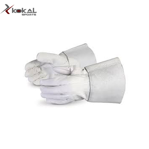 Guantes de soldadura hechos de cuero de vaca dividido de alta calidad resistentes a la abrasión para soldadura MIG/TIG estilo europeo TAMAÑO DE Color personalizable - Product Image 4