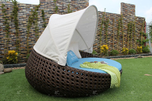 Design élégant PE Rotin Transat ou Méridienne Pour Extérieur/Jardin/Patio/Plage/Station/Piscine-style 3 - Product Image 2