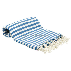 Toalla turca de algodón de secado rápido Patrón de rayas Toalla de playa desechable Diseño comprimido Juegos de toallas de baño - Product Image 2