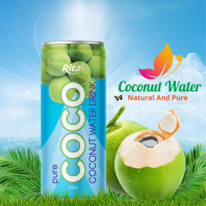 Fabricante de 250ml de agua de coco tropical natural bebida saludable producto caliente puré enlatado - Product Image 2