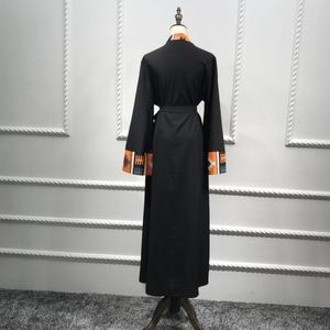 Custom Muslim <b>Women</b> Striped Abaya Dubai Kaftan Robe <b>Kimono</b> - Product Image 6