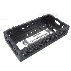 ถาดเสิร์ฟรูปไข่ดีไซน์ใหม่ตกแต่งสวยงามพร้อมหูจับทองเหลือง - Product Image 6