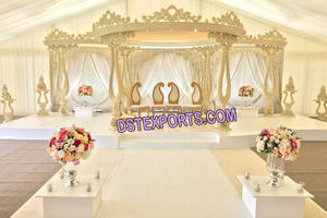 Boda hindú real Mandap de madera Última boda india Mandap de madera Maharaja Tendencia Boda Mandap de madera Configuración Decoración EE. UU. - Product Image 6