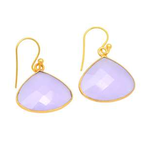 เลือดหินรูปไข่เหลี่ยมเพชรพลอยคลิปต่างหู - Product Image 2