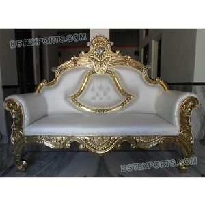 Mariage Royal En Métal Sculpté Roi Canapé Salon De Mariage Asiatique Trône Chaise Tendance Rajwada Scène De Mariage Love-Seat Australie - Product Image 1