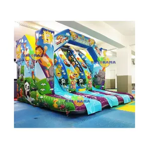 Perosotan Air Tiup Hewan Riang 4X4X2.9M-Turkiye Inflatable Playground Pembuatan-Taman Bermain Tiup Luar Ruangan