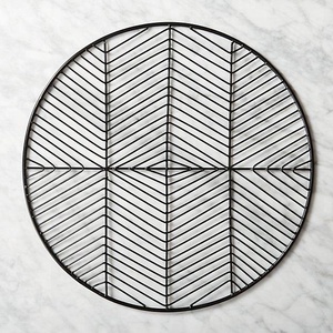 Charger <b>Plate</b> Dishes & <b>Plates</b> Home Hotel Restaurant Wedding Party Home <b>Black</b> Round Shape Tasting Dish Metal Iron 14.5" Dia - Product Image 4