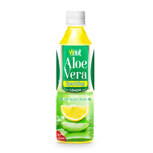 Bouteille en PET de 500ml, eau scintillante, à l'aloe vera, avec une saveur de citron, produit de beauté, vin, usine - Product Image 1