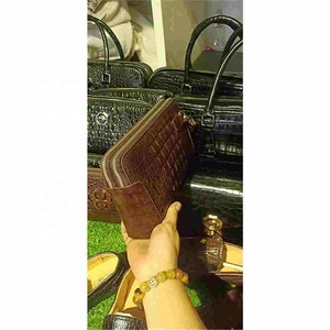 Pochette en cuir véritable en crocodile, sac à main, avec portefeuille, en cuir véritable, moins cher, 2019 - Product Image 1