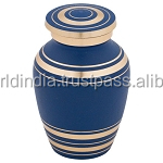 Urna Funeraria de Metal Estilo Americano Color Azul Lavanda para Recuerdos de Bebé, Suministros Funerarios BRASSWORLD INDIA - Product Image 4