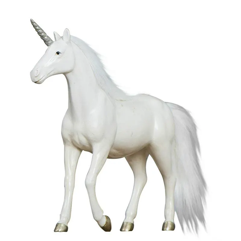 Özelleştirilmiş tasarım boyama dekoratif reçine Unicorn heykelcik