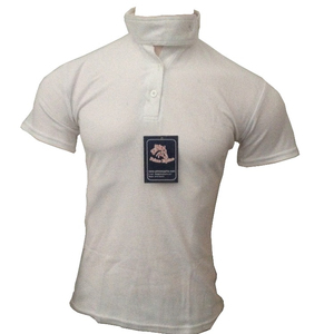 Chemise d'équitation pour homme Tops à manches courtes Bleu marine Col montant Vêtements équestres respirants - Product Image 1