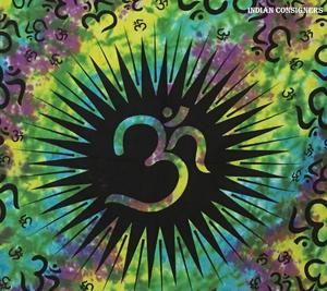 ผ้าฝ้ายโบฮีเมียนตกแต่งผนังที่สวยงามพิมพ์ลายดอกไม้แมนดาลาพรมคู่ทำด้วยมือของตกแต่งบ้านสไตล์ฮิปปี้ชนเผ่าอินเดีย - Product Image 1