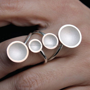 High Quality 925 <b>Silver</b> <b>Stacking</b> <b>Rings</b> Handmade Everyday Minimalist Jewelry for Weddings and Parties Classic Style - Product Image 1