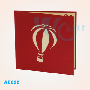 การ์ดอวยพรป๊อปอัพ3D แต่งงานของที่ระลึกทำมือด้วยเลเซอร์ตัดด้วยเลเซอร์ - Product Image 5