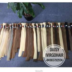 Extensiones de Cabello Remy Virgen 100% Ruso de Lujo, Sin Enredos, Cabello Sedoso, el Mejor Proveedor, Cabello Humano Color Ceniza - Product Image 2