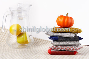 Lurex plateado brillante, esponja higiénica para limpieza de cocina, sin arañazos, varios colores, popular, muchos países europeos, nueva - Product Image 4