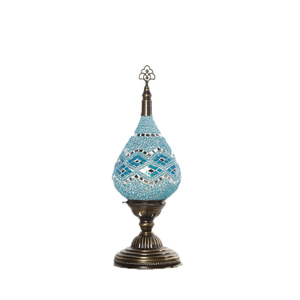 Lampe de table en verre mosaïque à économie d'énergie traditionnelle turque - Product Image 1