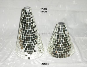 Jarrones de hierro de mosaico de vidrio, colores a petición de los compradores, se pueden hacer disponibles, jarrones de decoración para el hogar y bodas - Product Image 3