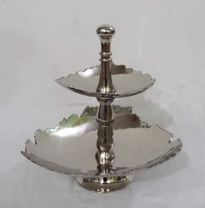 Hot Aluminum Nickel Plated Classic Rectangle <b>3</b> <b>Tier</b> <b>Cake</b> <b>Stand</b> Antique Unique Design Raw Finished <b>3</b> <b>Tier</b> <b>Cake</b> <b>Stand</b> Multi Layer - Product Image 5