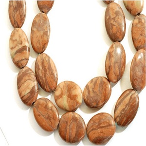 ลูกปัดแจสเปอร์สร้อยคอคริสตัลควอตซ์ทรงรีสำหรับทำเครื่องประดับสร้อยคอสำหรับผู้หญิงขายส่ง - Product Image 3