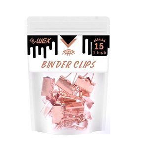 ヴィンテージノスタルジアセリーローズゴールド15 PCS <span class=keywords><strong>25mm</strong></span> 1 "ジップロックバッグバインダークリップを購入する最後のチャンス - Product Image 1
