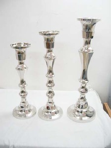 Ensemble de bougeoirs en argent de Style Ins de haute qualité 3 supports de pilier en métal en cristal faits à la main mariages barres de noël cadeau parfait - Product Image 5