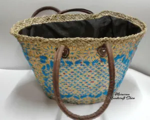 กระเป๋าชายหาดสานมือคุณภาพดีที่สุดจากโมร็อกโก กระเป๋าหวายชายหาด กระเป๋าช้อปปิ้ง - Product Image 1