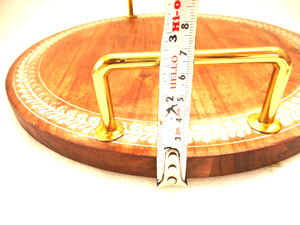 Bandeja de Servicio Decorativa con Diseño Nuevo, Grabado Láser y Asa Dorada - Product Image 6