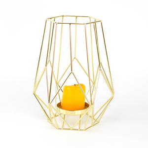 Support de photophore, Design en fil métallique, finition en laiton, nouveau - Product Image 2