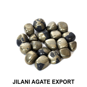 หินไพไรต์สีทองคุณภาพสูง ลดราคาพิเศษ ขัดเงาอย่างดี หินอาเกต หินไพไรต์สีทองขัดเงา - Product Image 2