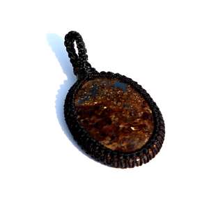 Bronzite Cabochon จี้สร้อยคอรูปวงรี,หินคริสตัลบำบัดธรรมชาติ - Product Image 2