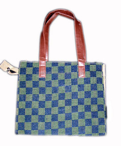 Lowell Canvas Shopping <b>Bag</b> Geometric Pattern Magnetic Closure Hand Length Handle <b>Medium</b> <b>Size</b> Daily Use From Delhi Model JHB04394 - Product Image 4
