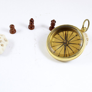 <b>Vintage</b> Nautical Magnetic Pocket <b>Compass</b> Brass Engraved Back Design Protective Leather Case Glass Maritime Gift Collectible - Product Image 3