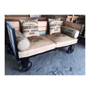 Phòng khách công nghiệp <span class=keywords><strong>sofa</strong></span> Hai ghế <span class=keywords><strong>Sofa</strong></span> giường với khung gỗ hiện đại phong cách Châu Âu - Product Image 5